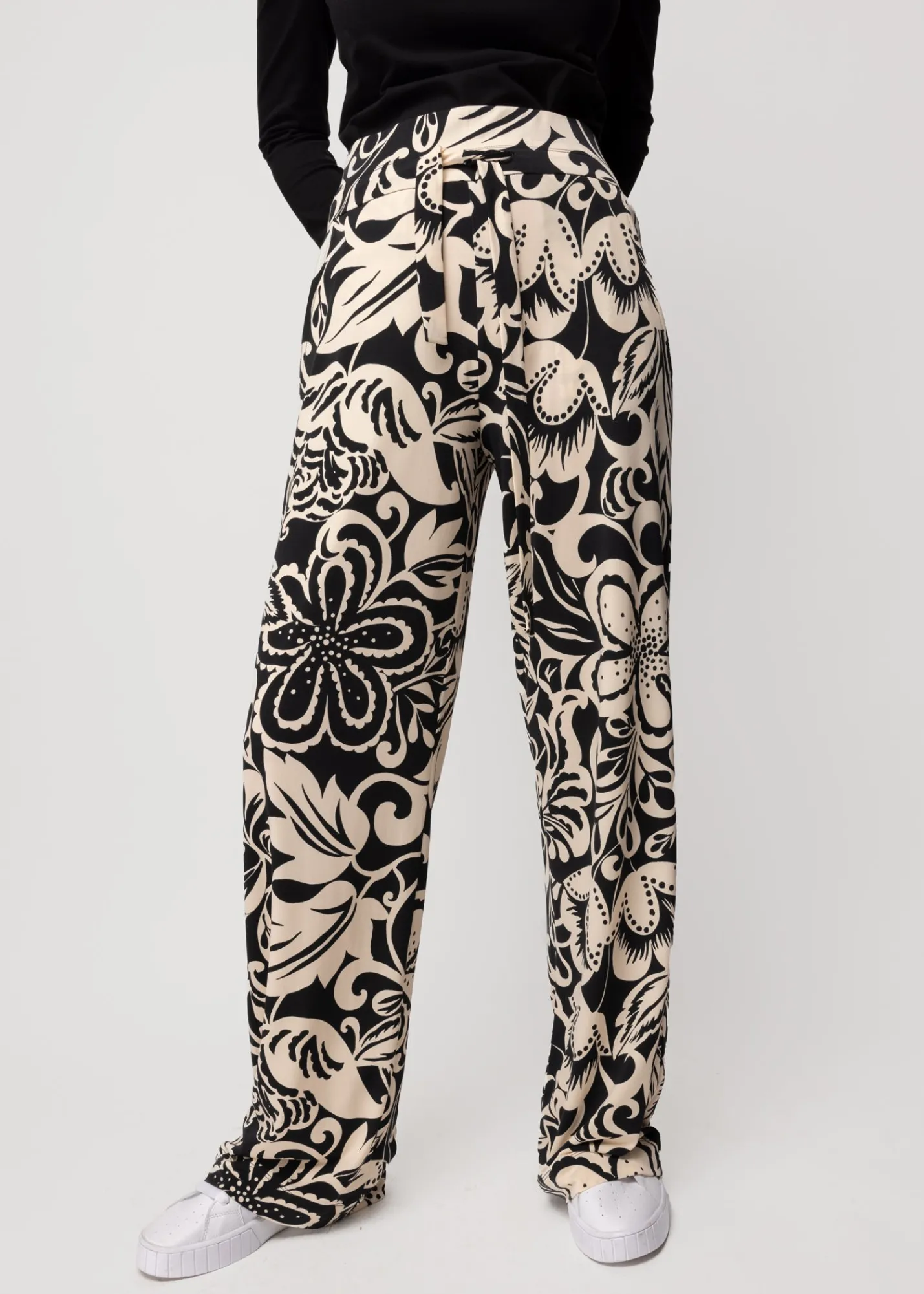 Tricot Broek Met Bloemenprint<Vanilia Sale