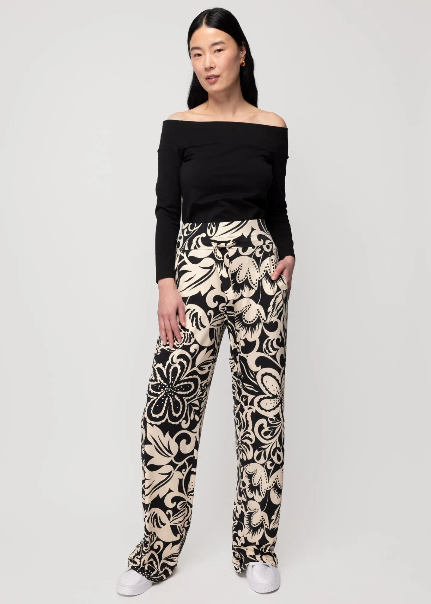 Tricot Broek Met Bloemenprint<Vanilia Sale
