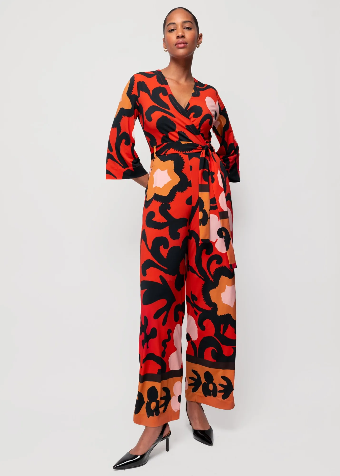Tricot Jumpsuit Met Bloemenprint<Vanilia Fashion