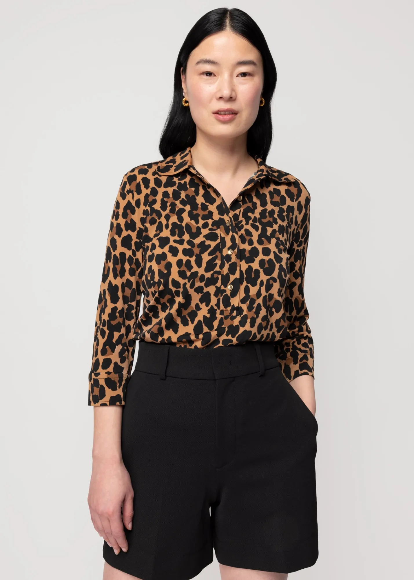 Tricot Leopard Polo<Vanilia Online
