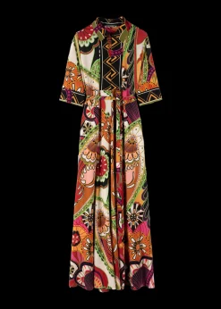 Tricot Maxi-Jurk Met Print<Vanilia Hot