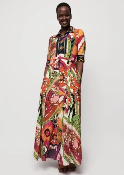 Tricot Maxi-Jurk Met Print<Vanilia Hot