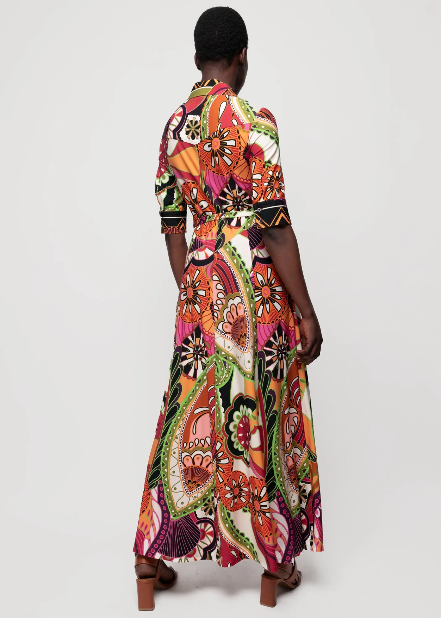 Tricot Maxi-Jurk Met Print<Vanilia Hot