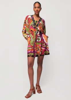 Tricot Mini Jurk Met Print<Vanilia Hot