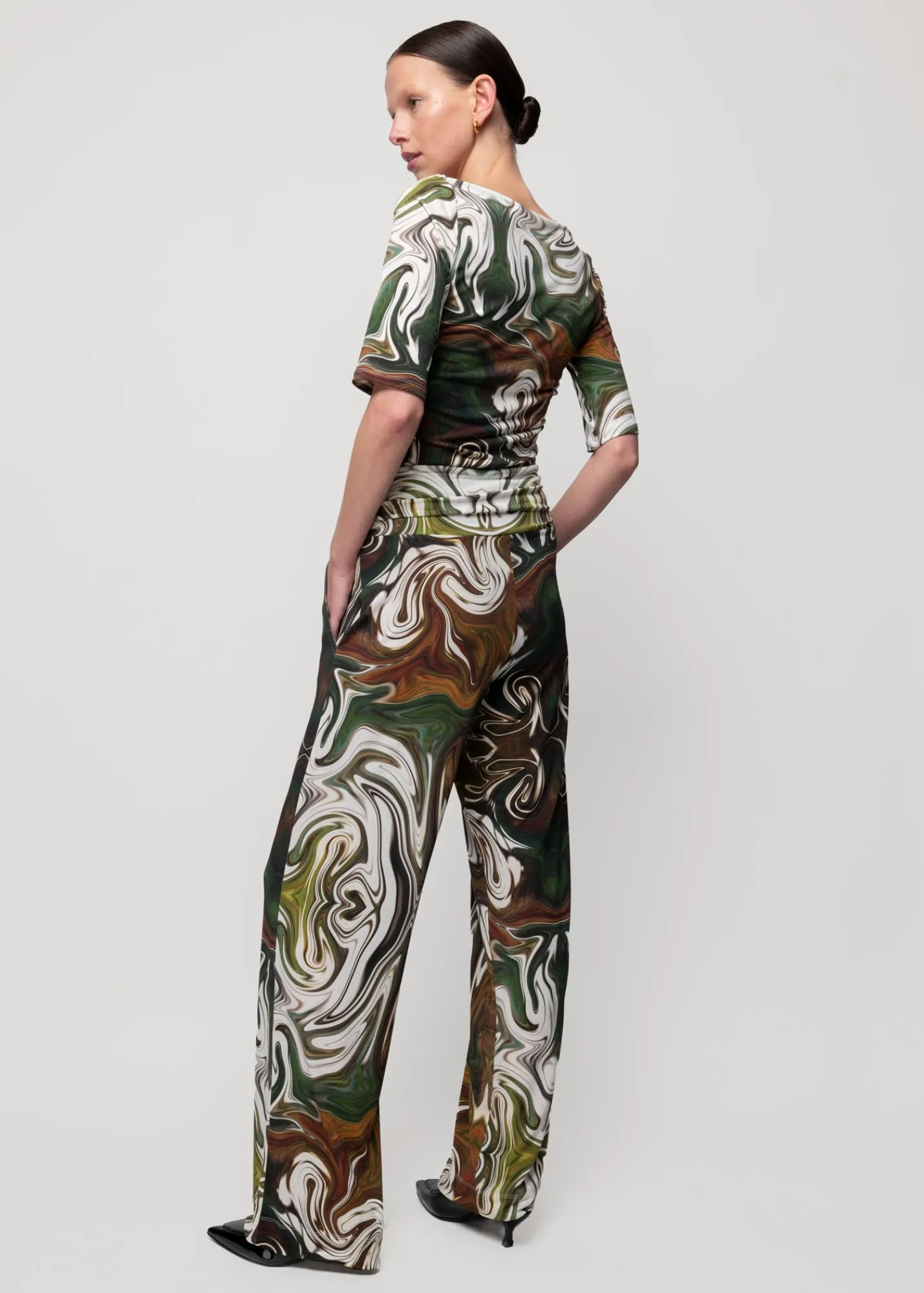 Tricot Swirl Top Met Boothals<Vanilia Fashion
