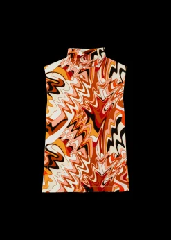 Tricot Swirl Top Met Col<Vanilia Fashion