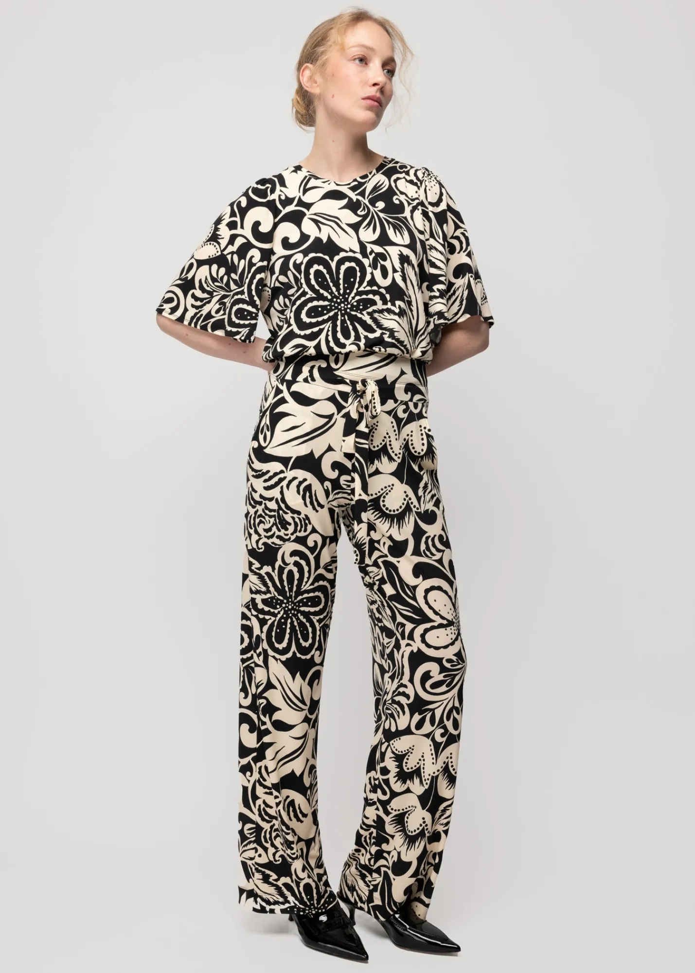 Tricot Top Met Bloemenprint<Vanilia Clearance