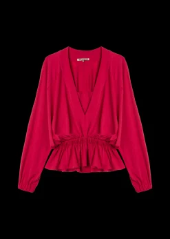 Tricot Top Met V-Hals<Vanilia Hot