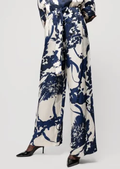 Viscose Broek Met Bloemen<Vanilia Hot
