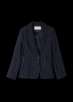 Viscose Colbert Pin Stripe<Vanilia Clearance