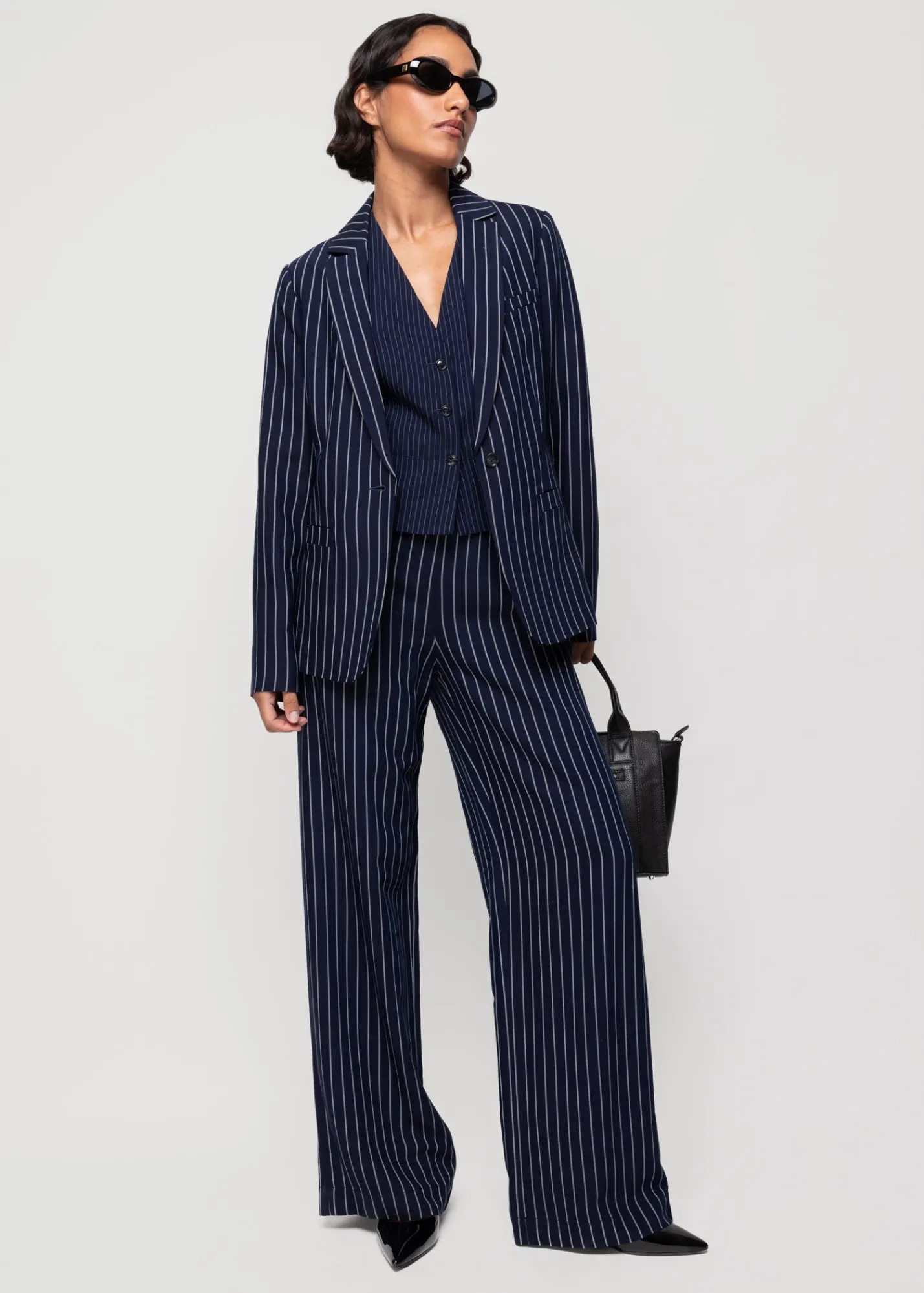 Viscose Colbert Pin Stripe<Vanilia Clearance