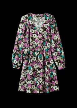 Viscose Jurk Met Bloemen<Vanilia Sale