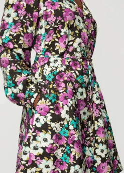 Viscose Jurk Met Bloemen<Vanilia Sale