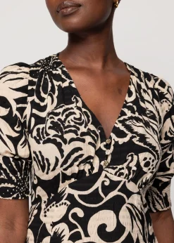 Viscose Maxi Jurk Met Bloemenprint<Vanilia Sale