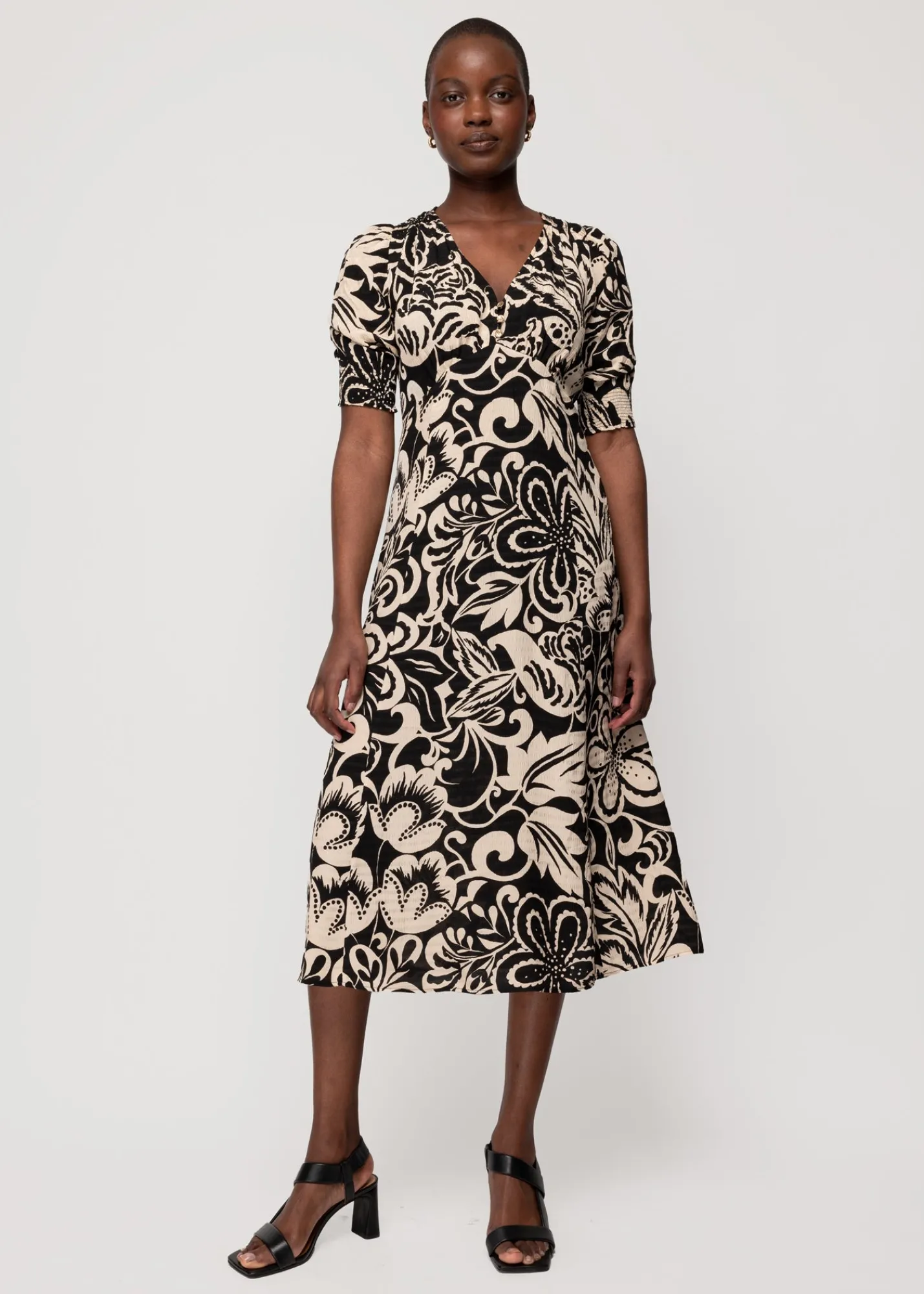 Viscose Maxi Jurk Met Bloemenprint<Vanilia Sale