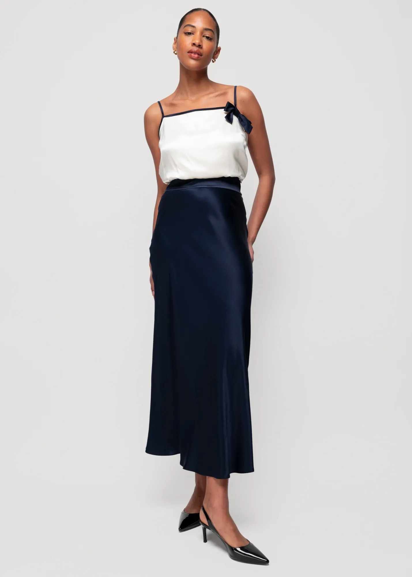 Viscose Midi Rok<Vanilia Hot
