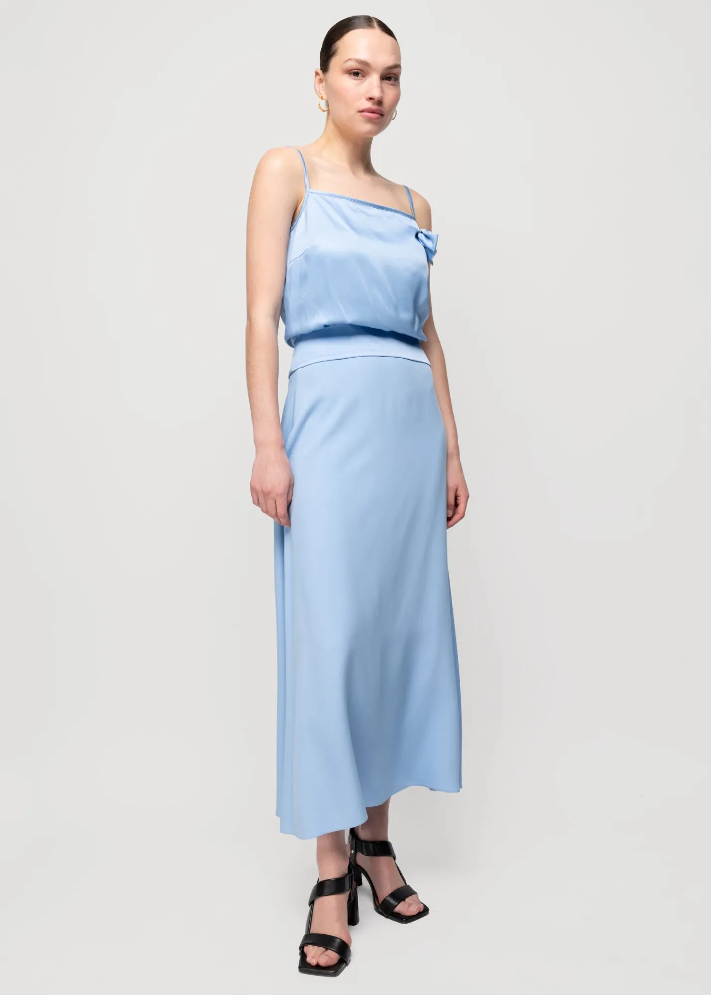 Viscose Midi Rok<Vanilia Online