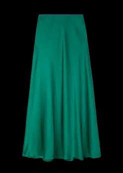 Viscose Midi Rok Groen<Vanilia Clearance