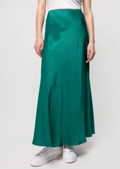 Viscose Midi Rok Groen<Vanilia Clearance