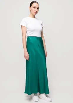 Viscose Midi Rok Groen<Vanilia Clearance