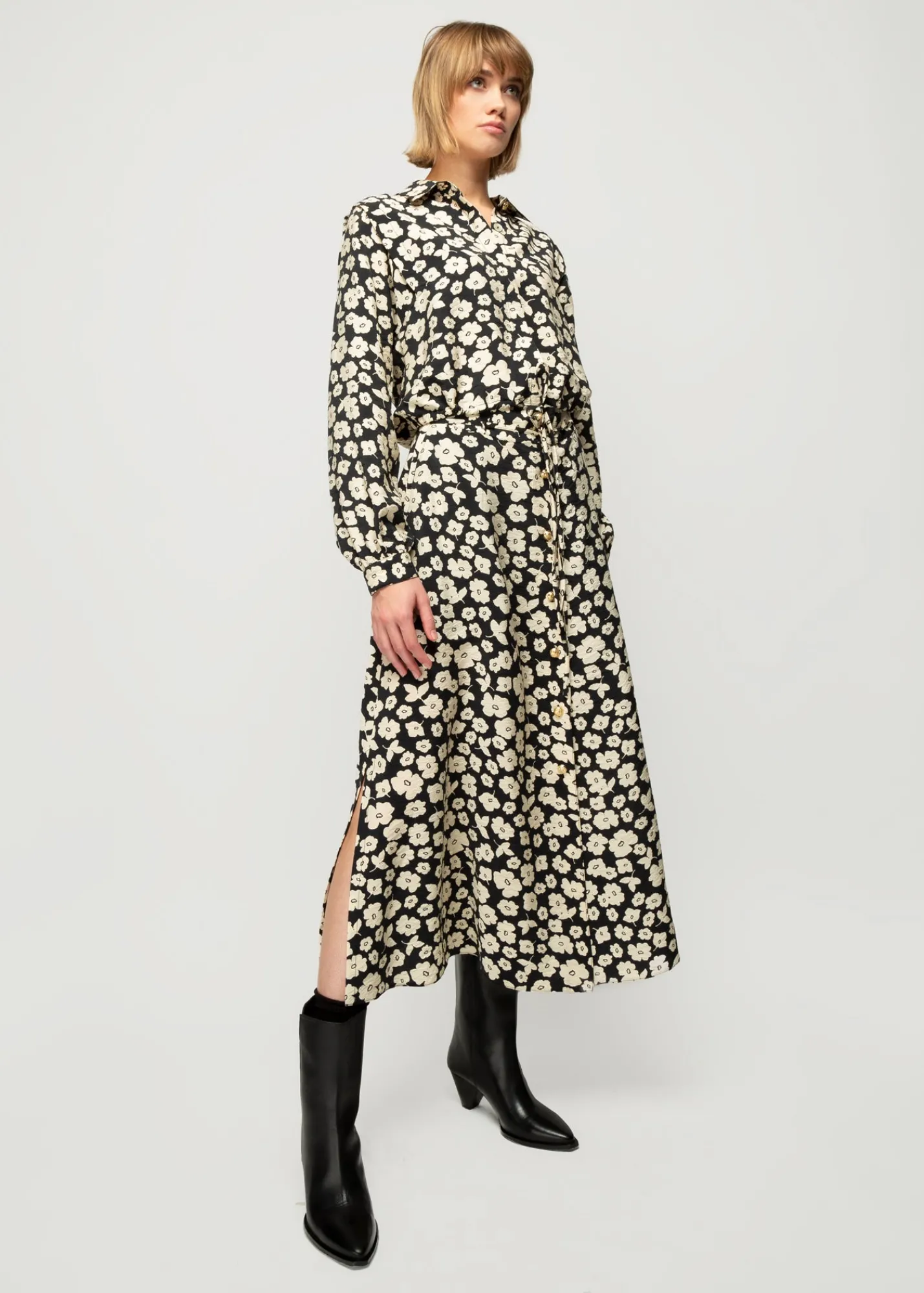 Viscose Midi Rok Met Bloemenprint<Vanilia Sale