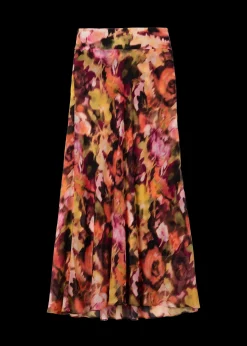 Viscose Midi Rok Met Print<Vanilia Sale