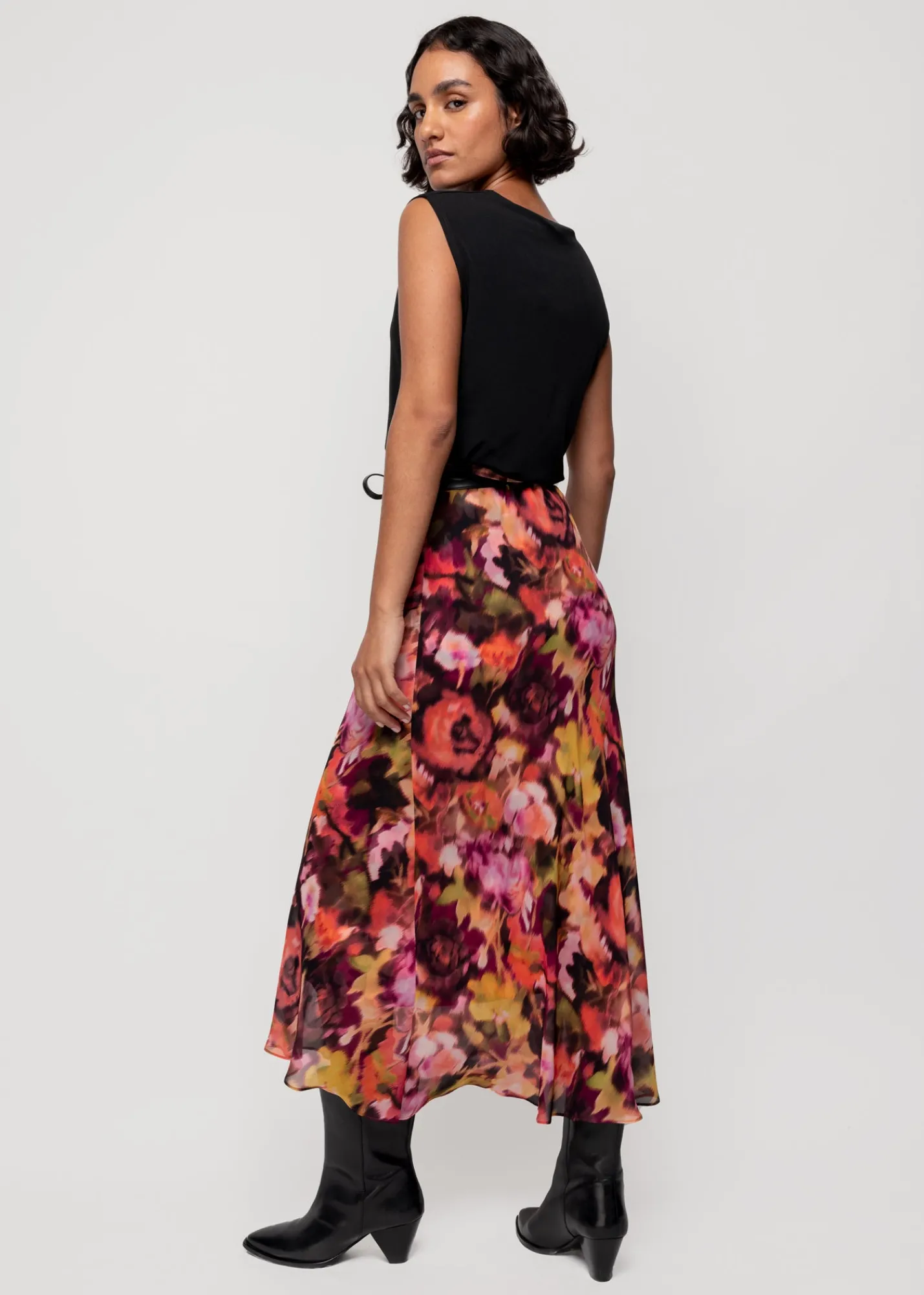 Viscose Midi Rok Met Print<Vanilia Sale