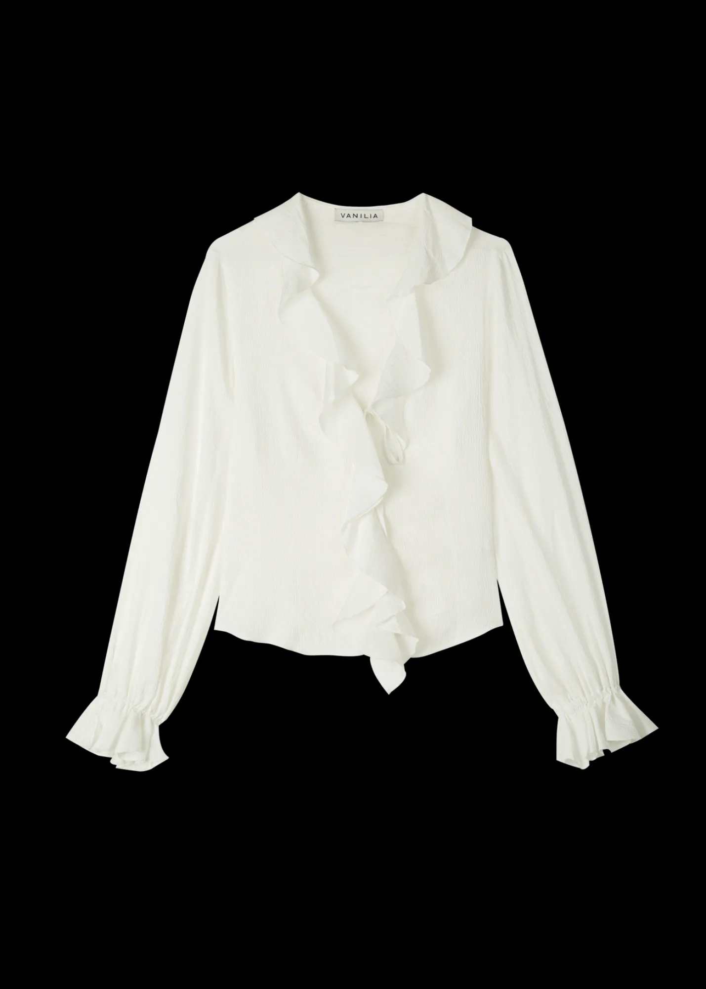 Viscose Ruffle Blouse<Vanilia Clearance