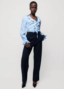 Viscose Ruffle Blouse<Vanilia Clearance