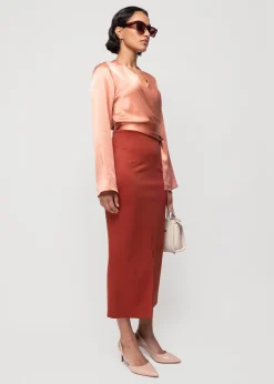 Viscose Wrap Top<Vanilia Hot