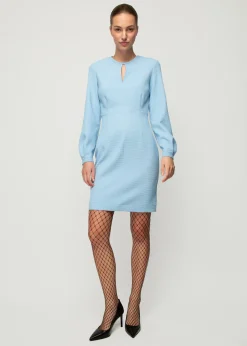 Wafel Jurk Met Couture Mouwen<Vanilia Fashion