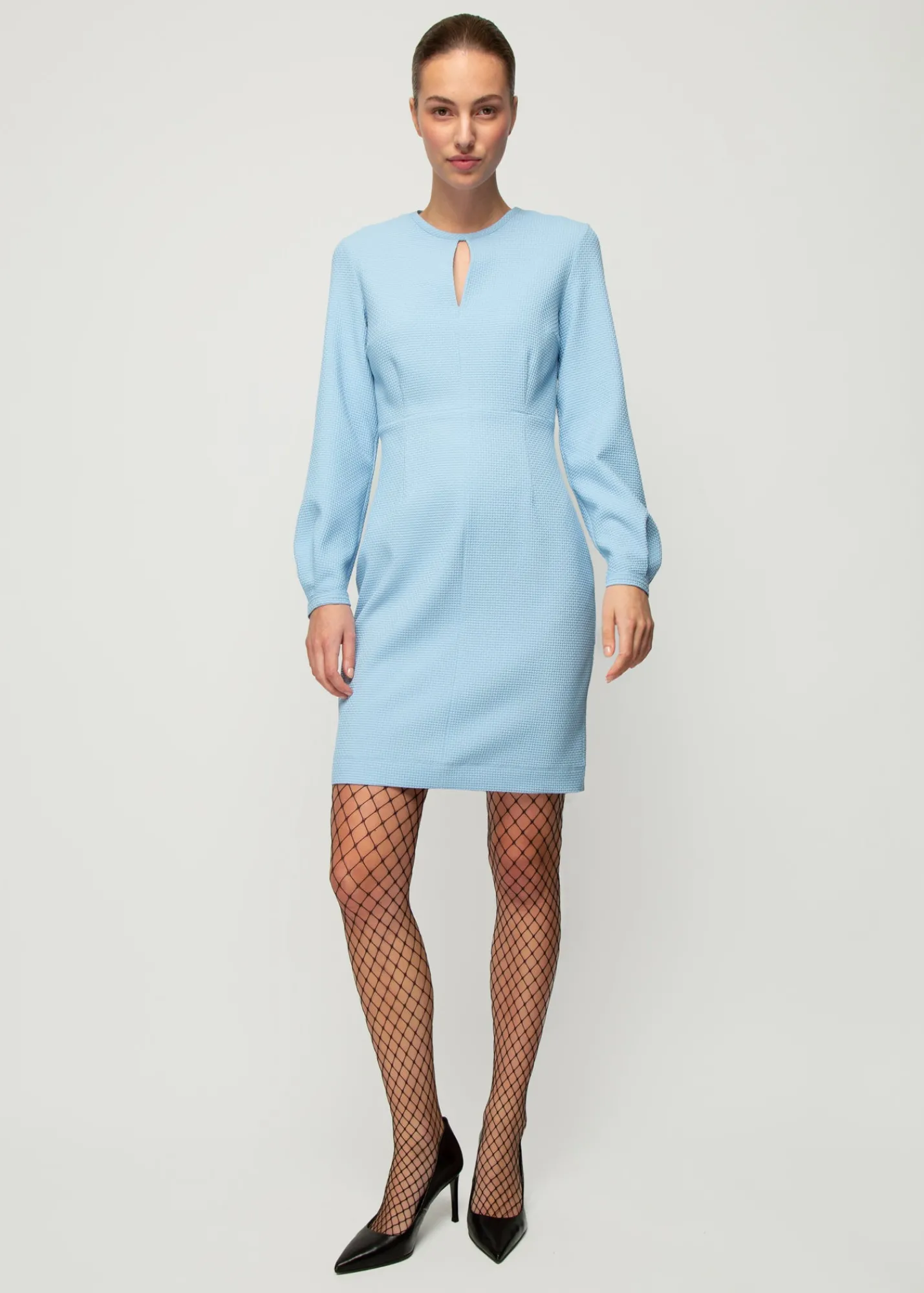 Wafel Jurk Met Couture Mouwen<Vanilia Fashion