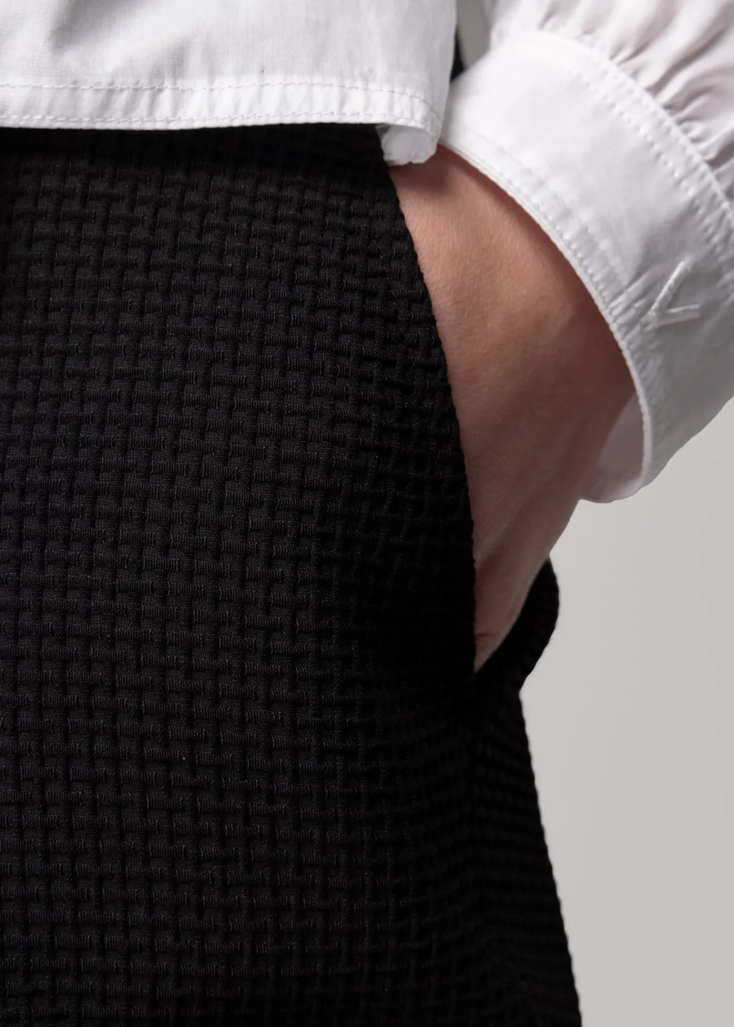 Wafel Structuur Broek Tapered Fit<Vanilia Hot